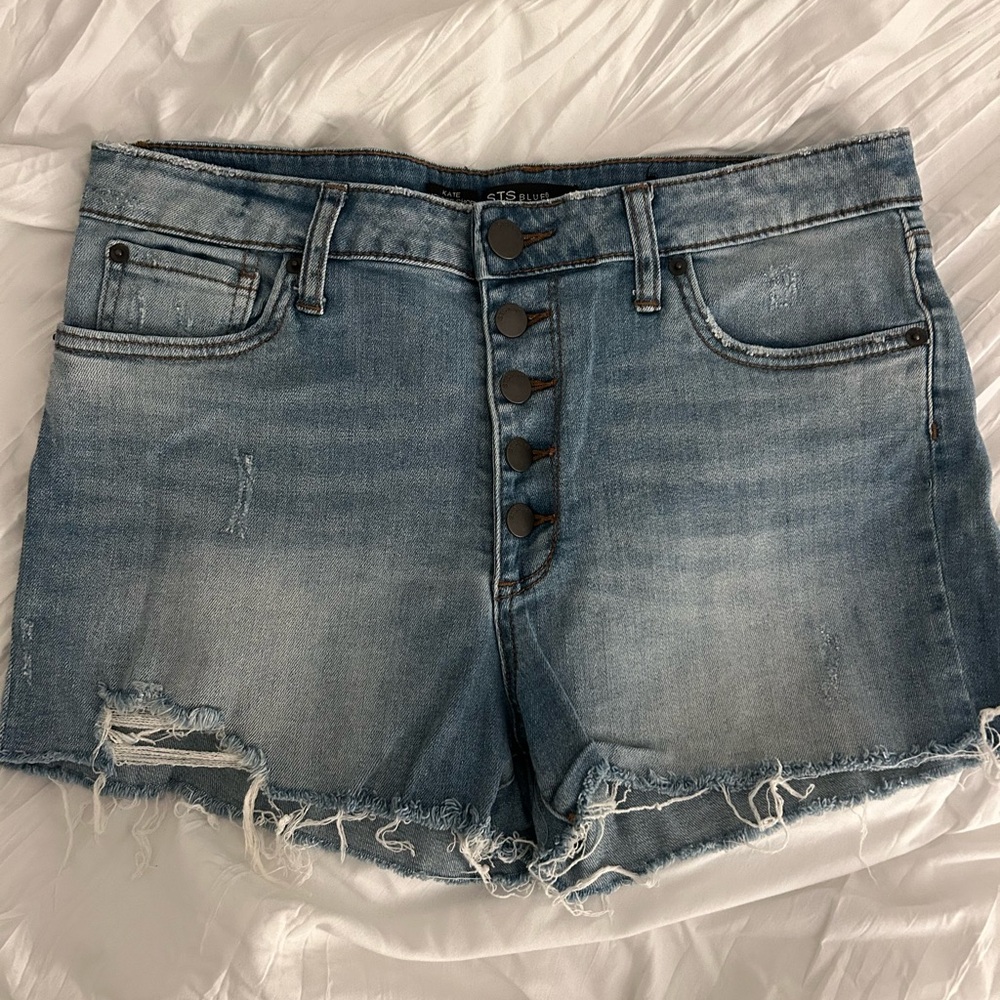 STS Blue Light Wash Distressed Jean Shorts